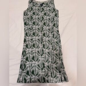 Black and White Leaf Print dress